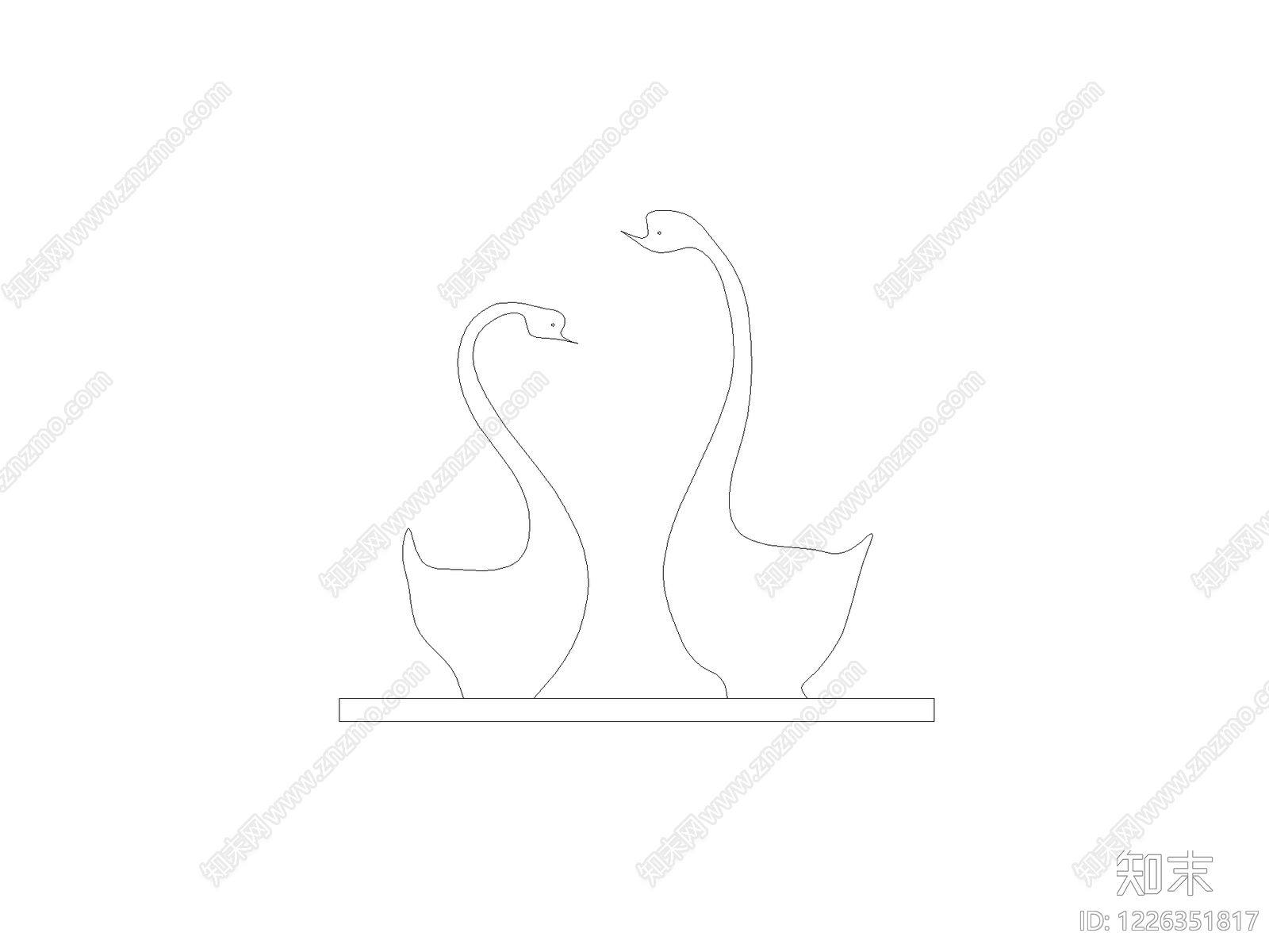 现代动物CAD图纸