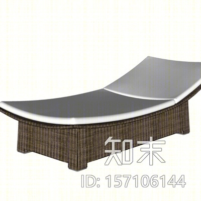 现代休闲躺椅SU模型下载【ID:157106144】