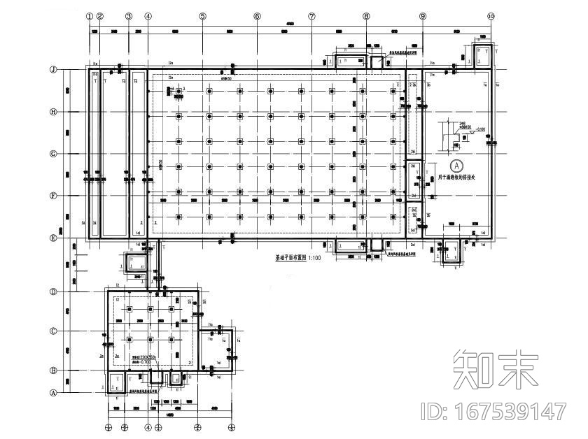 公猪舍建筑结构cad施工图下载【ID:167539147】