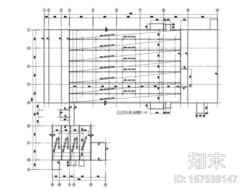 公猪舍建筑结构cad施工图下载【ID:167539147】