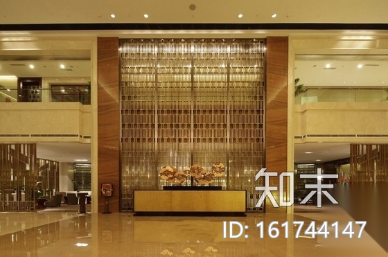 [湖北]五星级品牌假日大酒店大堂装修施工图（含效果）cad施工图下载【ID:161744147】