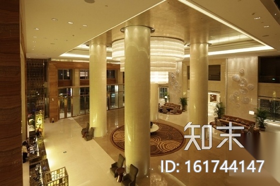[湖北]五星级品牌假日大酒店大堂装修施工图（含效果）cad施工图下载【ID:161744147】