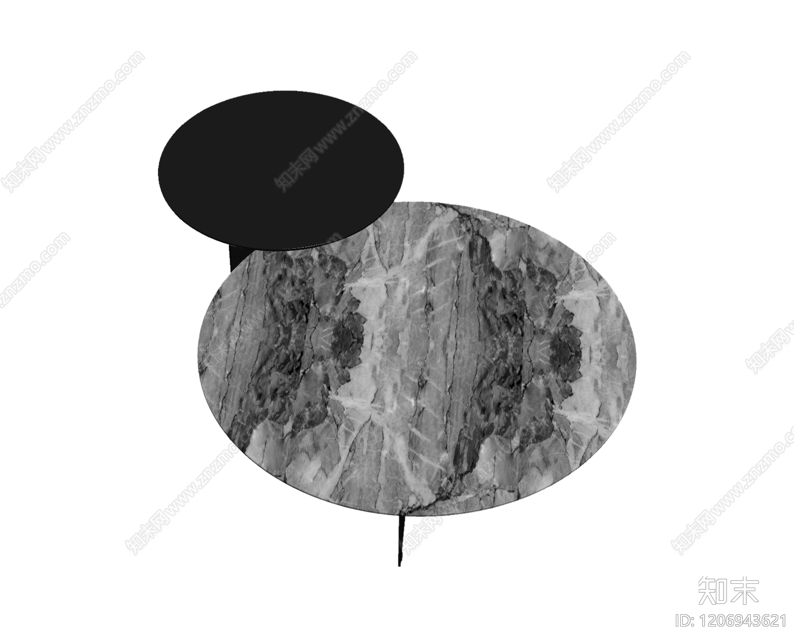 大理石茶几组合3D模型下载【ID:1206943621】