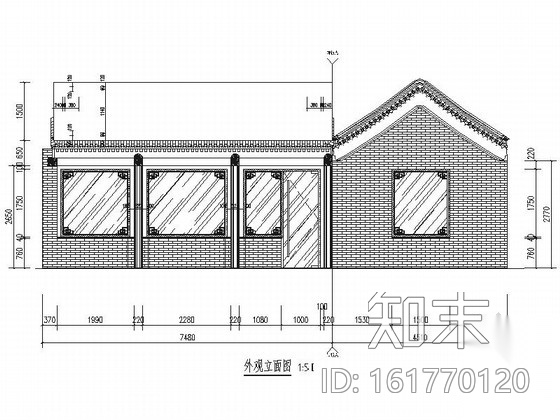 [北京]历史文化保护区新中式风格春饼店室内装修施工图cad施工图下载【ID:161770120】
