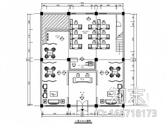 [浙江]小型投资公司新中式工作室施工图施工图下载【ID:165718173】