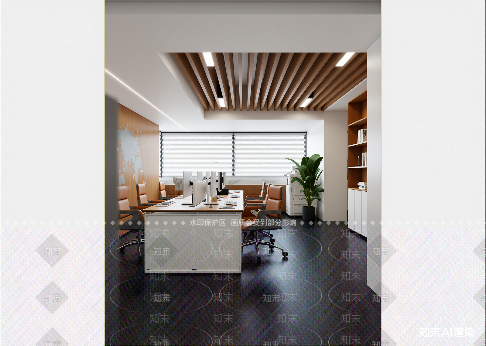 现代办公区3D模型下载【ID:1215193530】