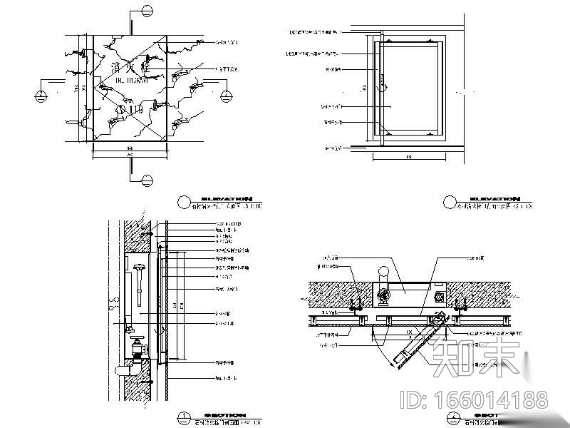消火栓石材干挂门的节点详图施工图下载【ID:166014188】