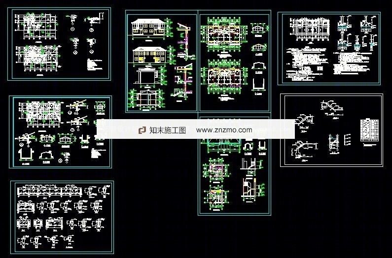 办公室别墅cad施工图下载【ID:66951792】