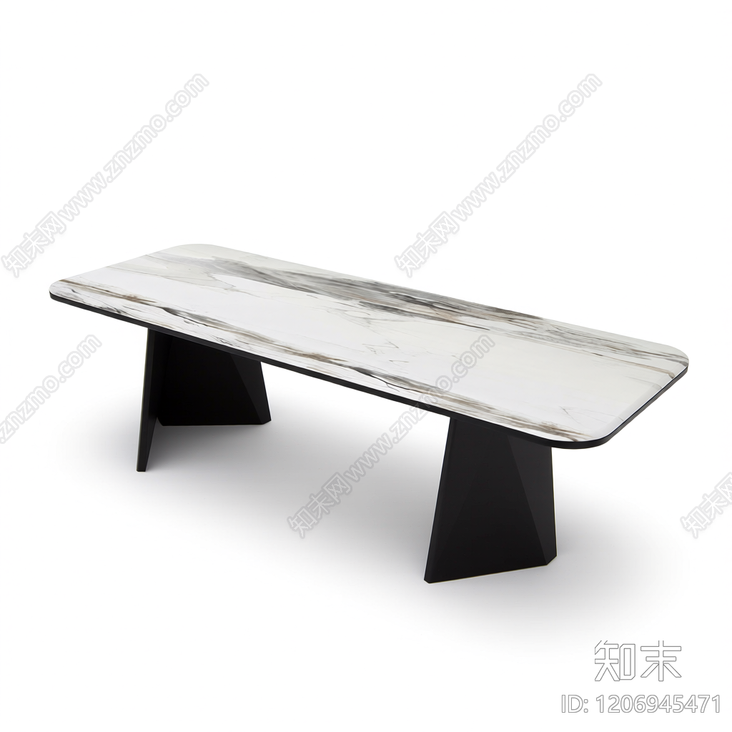 大理石餐桌3D模型下载【ID:1206945471】