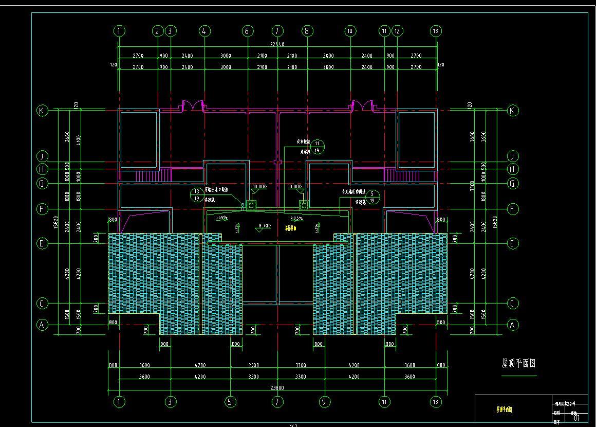 两户双联式别墅建筑施工图设计施工图下载【ID:149872129】