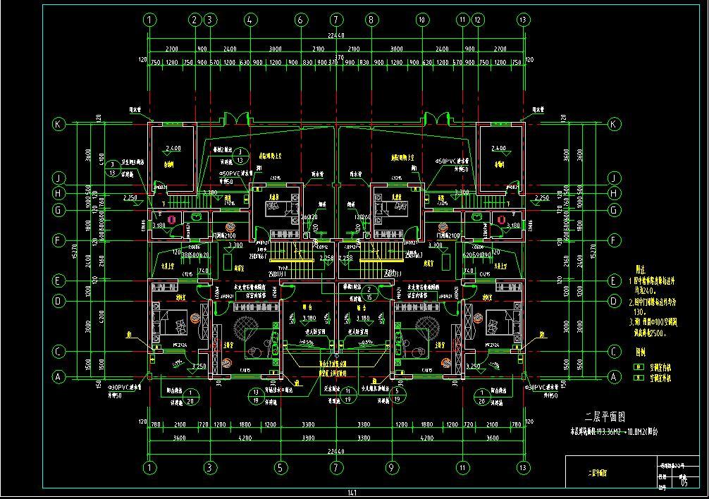 两户双联式别墅建筑施工图设计施工图下载【ID:149872129】