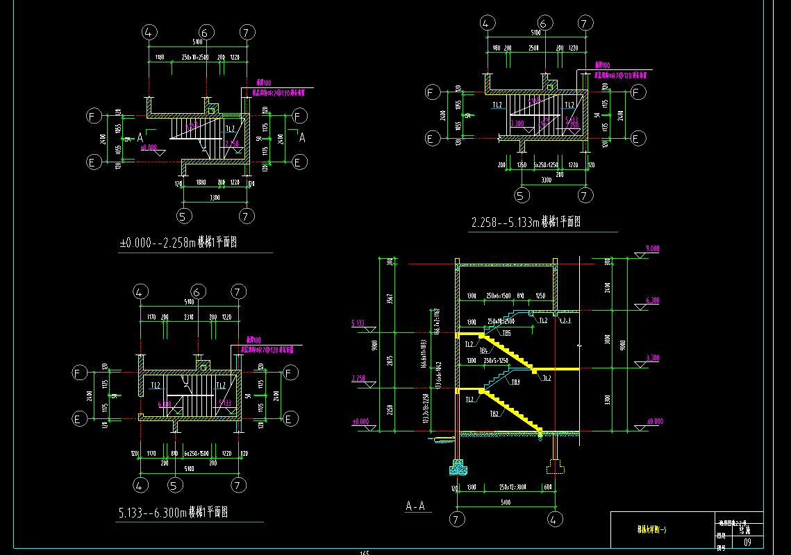 两户双联式别墅建筑施工图设计cad施工图下载【ID:165754186】