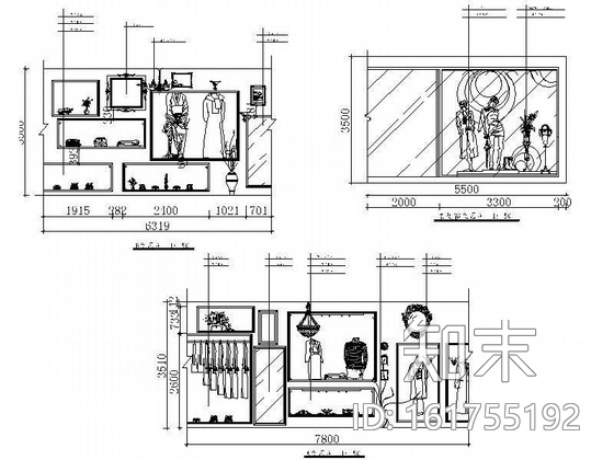 服装店面设计方案cad施工图下载【ID:161755192】