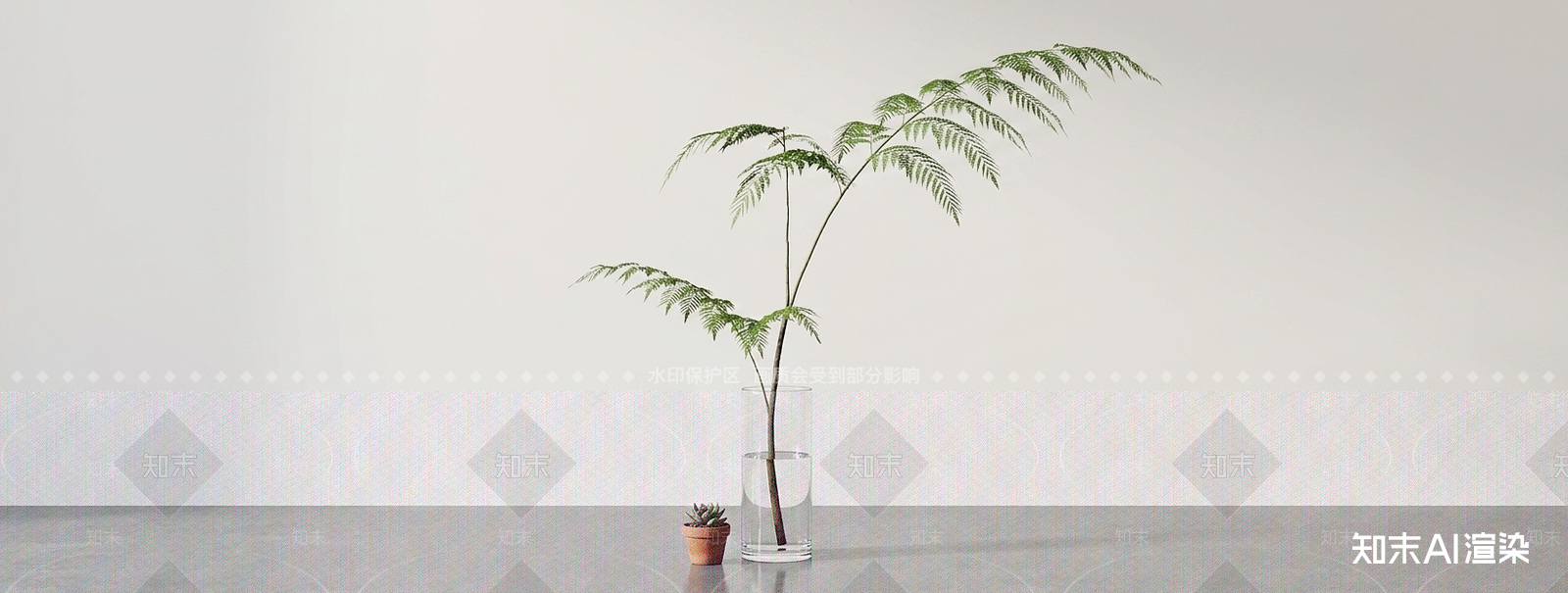 艺术绿植盆栽3D模型下载【ID:1227497893】