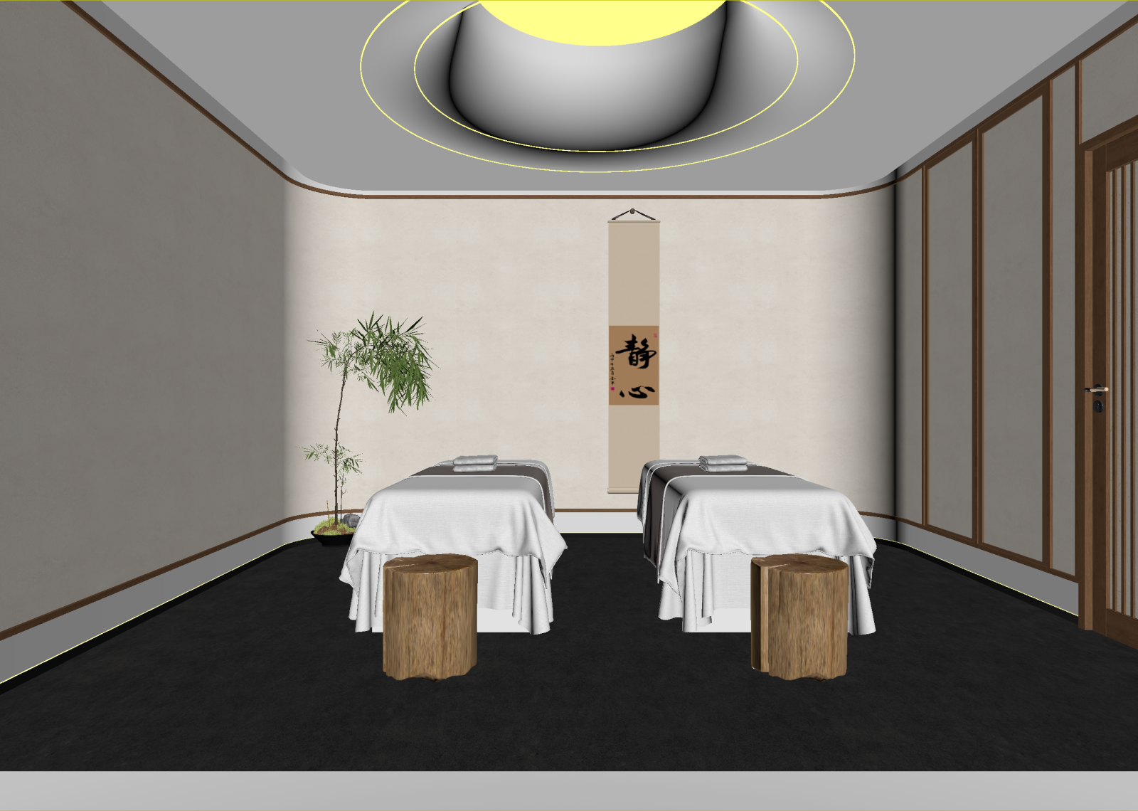 新中式美容院3D模型下载【ID:1215120649】
