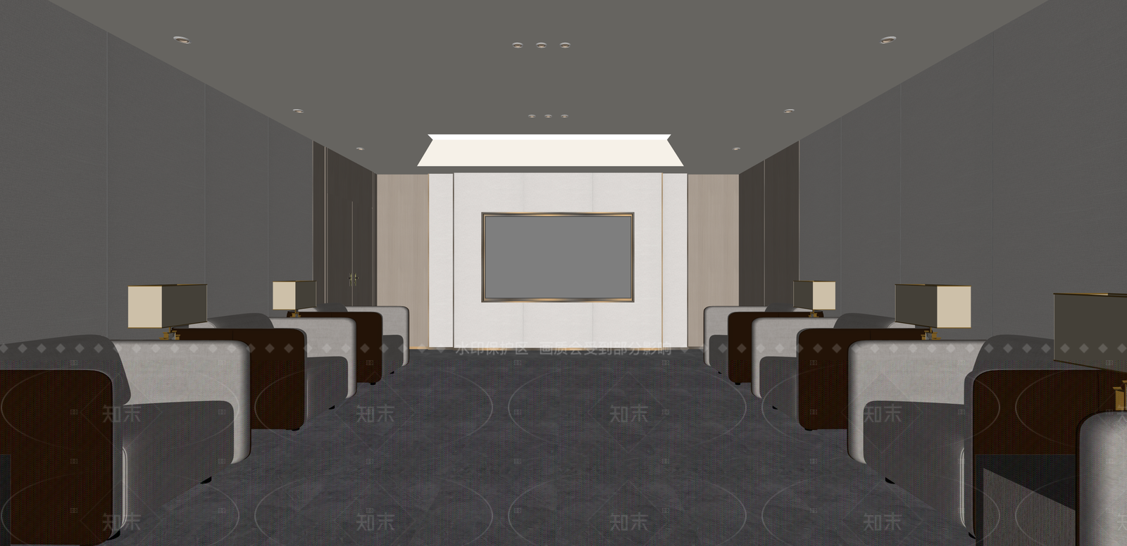 现代会议室SU模型下载【ID:1215927725】