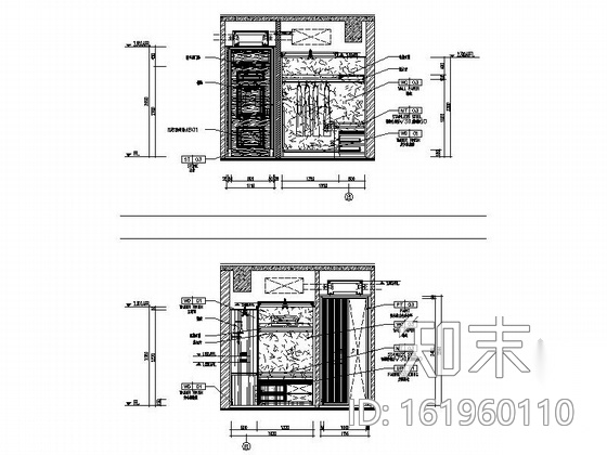 [成都]某奢华五星级酒店样板间单人房室内装修图cad施工图下载【ID:161960110】