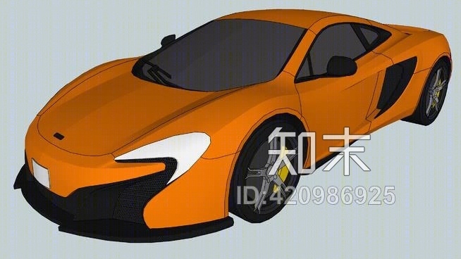 2015年迈凯轮跑车（低聚）650火灯上果度SU模型下载【ID:420986925】