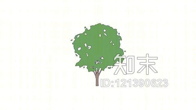 樱桃树2D示意图SU模型下载【ID:121390623】