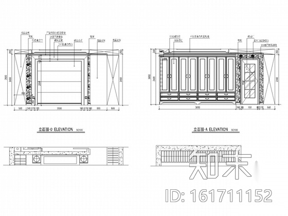 [新疆]精品简约欧式三居室装修CAD施工图（含效果图）cad施工图下载【ID:161711152】