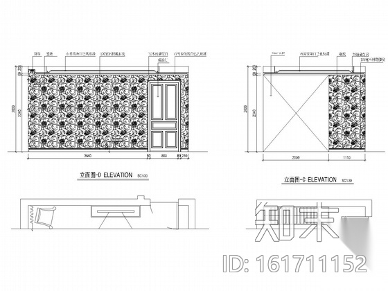 [新疆]精品简约欧式三居室装修CAD施工图（含效果图）cad施工图下载【ID:161711152】