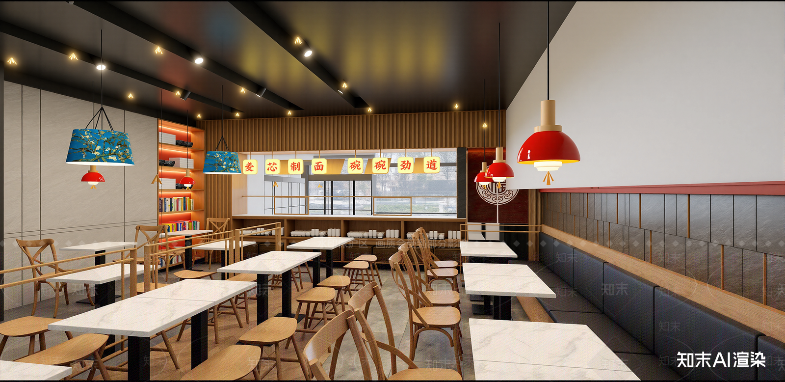 新中式中餐厅SU模型下载【ID:1216020988】