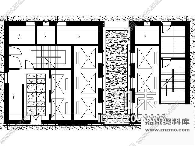 施工图酒店标准层电梯厅及公共走道装修图施工图下载【ID:532056663】