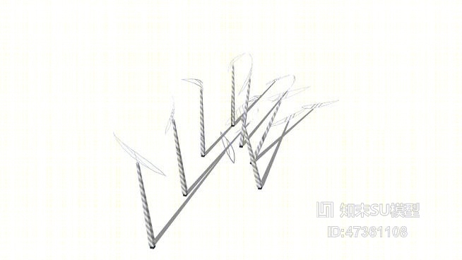 雕塑SU模型下载【ID:617868866】