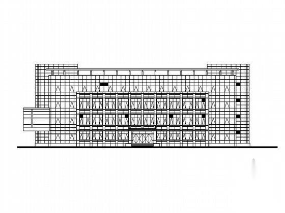 [江苏]多层幕墙式老干部活动中心建筑施工图施工图下载【ID:165741153】