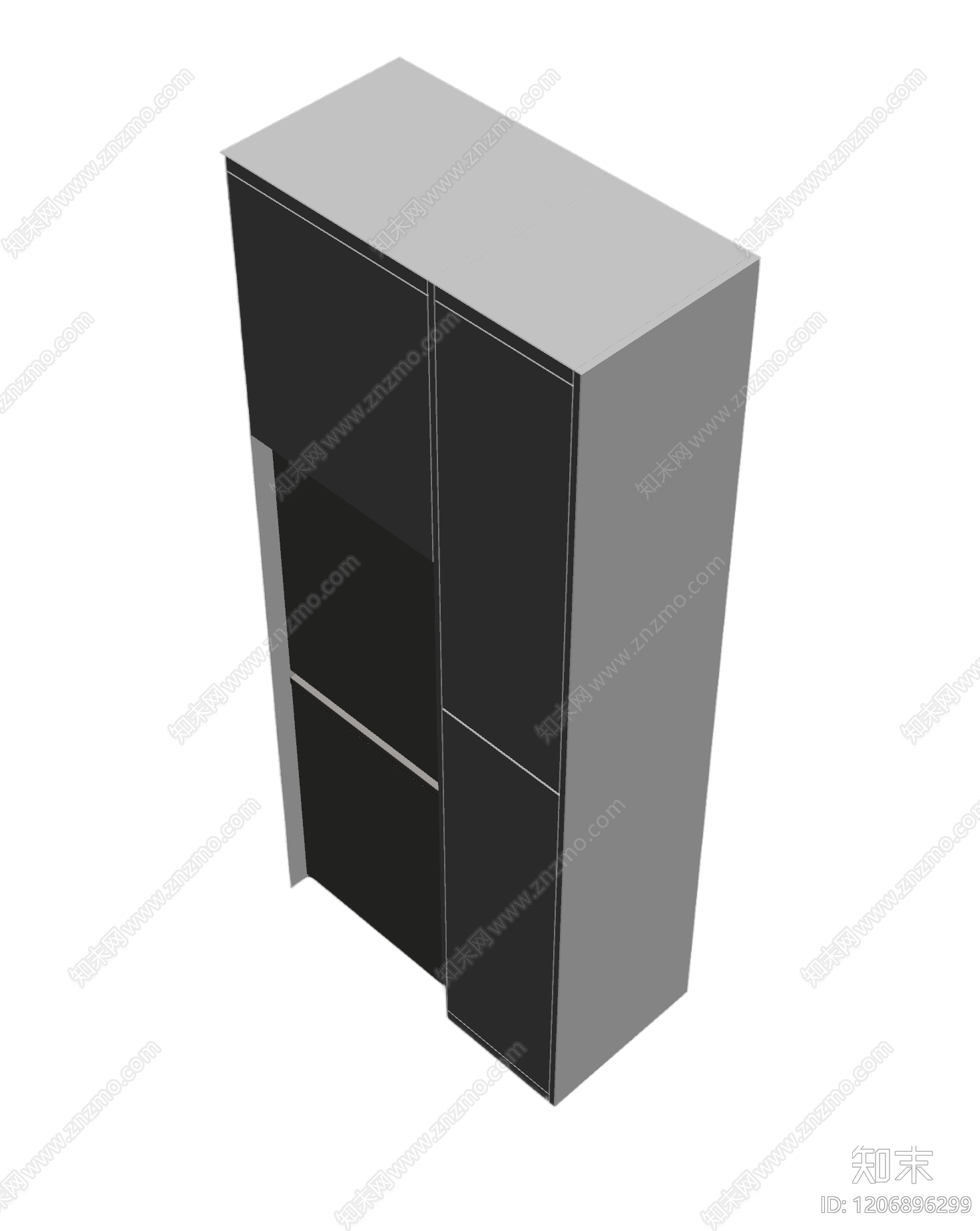柜体集成洗衣组合3D模型下载【ID:1206896299】