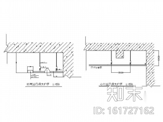 IT办公空间室内装修施工图cad施工图下载【ID:161727162】