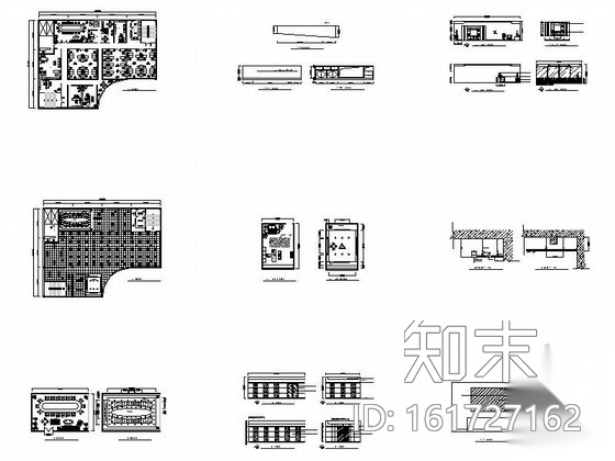 IT办公空间室内装修施工图cad施工图下载【ID:161727162】