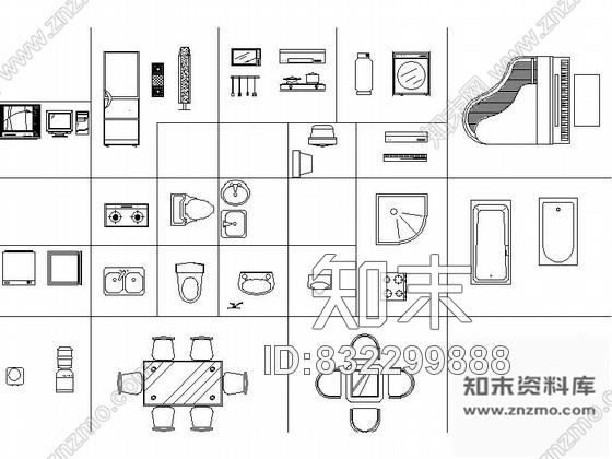图块/节点全套家装CAD图块下载施工图下载【ID:832299888】