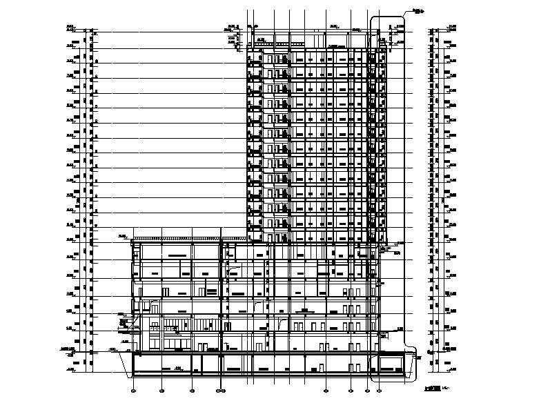 [江苏]高层市级框剪式外科综合性医疗建筑施工图（16年...cad施工图下载【ID:166209101】