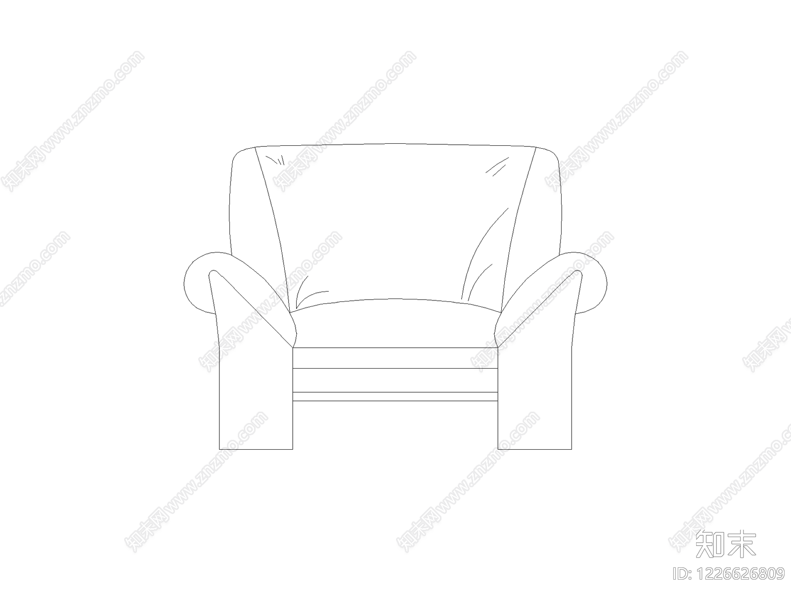 现代,意式沙发CAD图纸