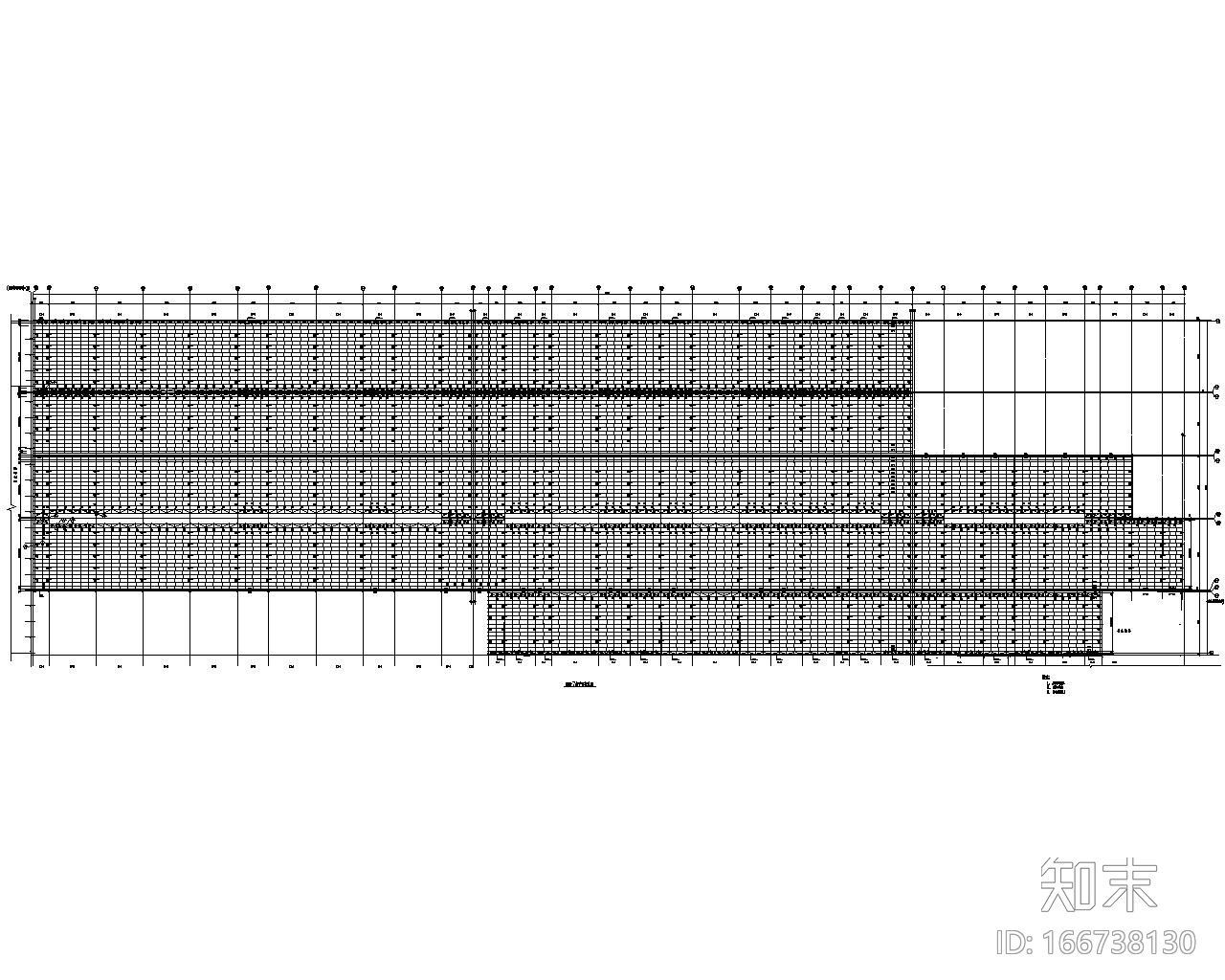 某大型重钢厂房结构施工图（CAD）施工图下载【ID:166738130】