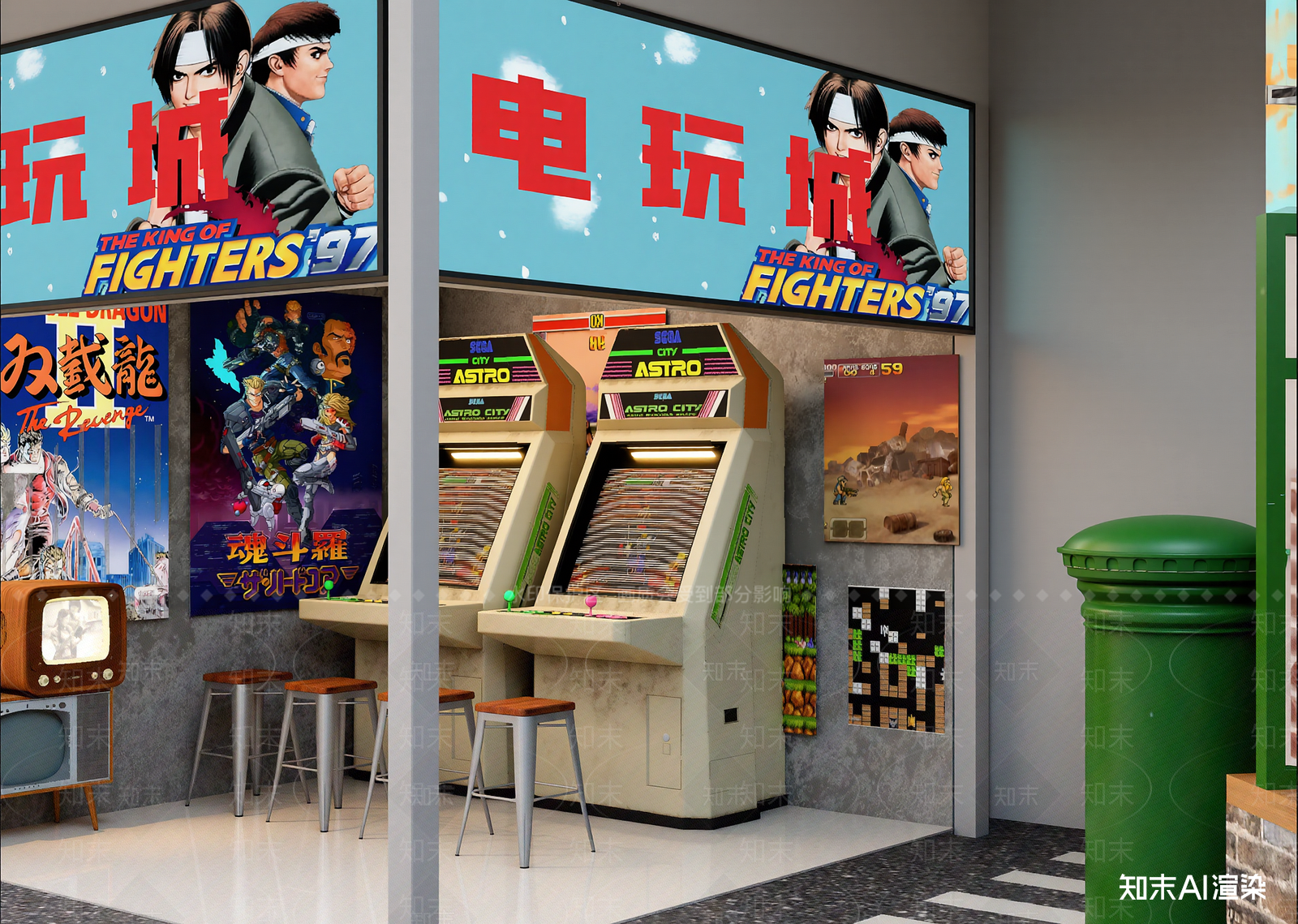 复古科技展厅3D模型下载【ID:1215161017】