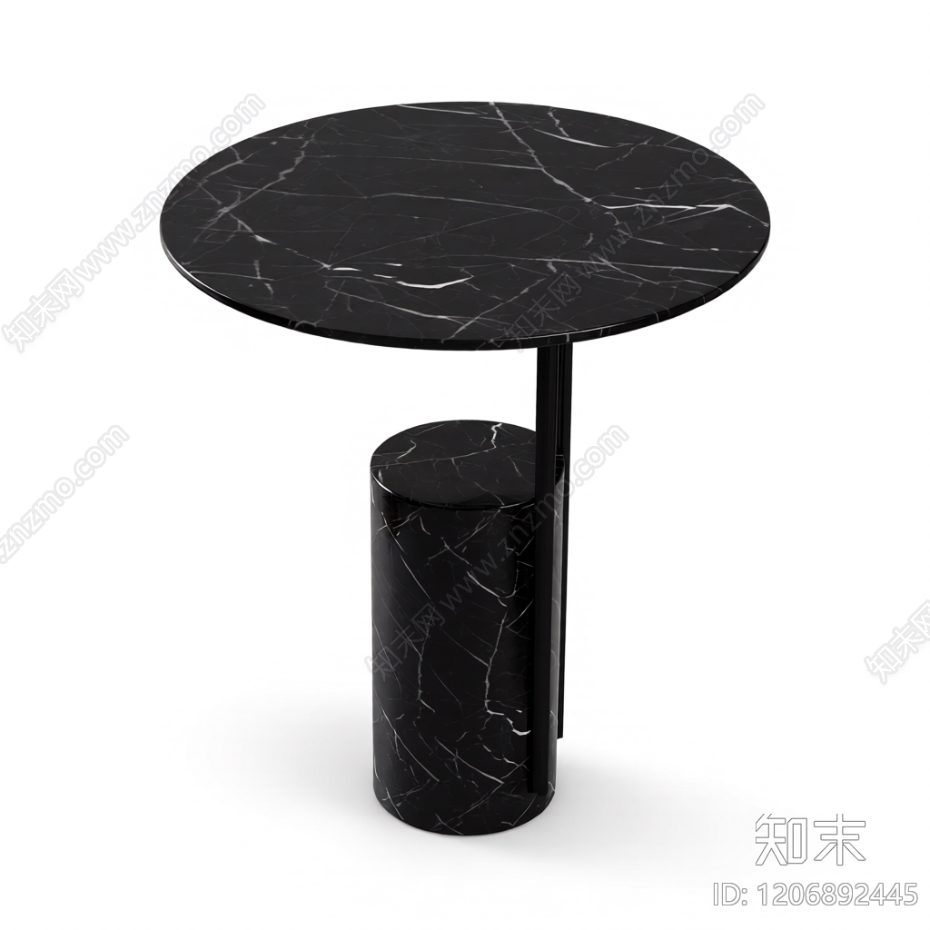 黑大理石圆桌3D模型下载【ID:1206892445】