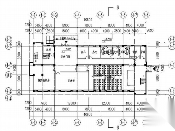 [芜湖]某人民医院四层培训中心建筑扩初图cad施工图下载【ID:166709197】