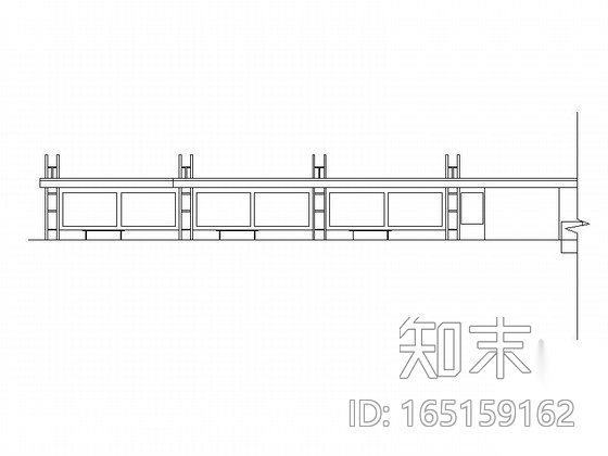 [广东]现代风格公交站及配套建筑施工图（含结构图cad施工图下载【ID:165159162】