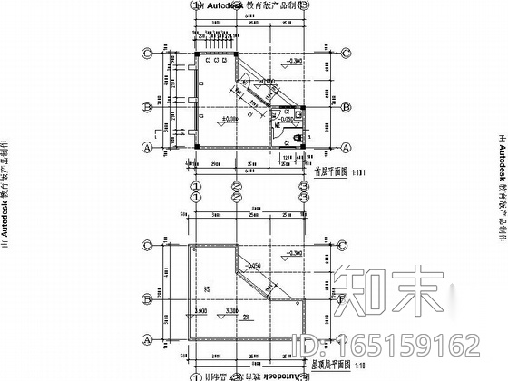 [广东]现代风格公交站及配套建筑施工图（含结构图cad施工图下载【ID:165159162】