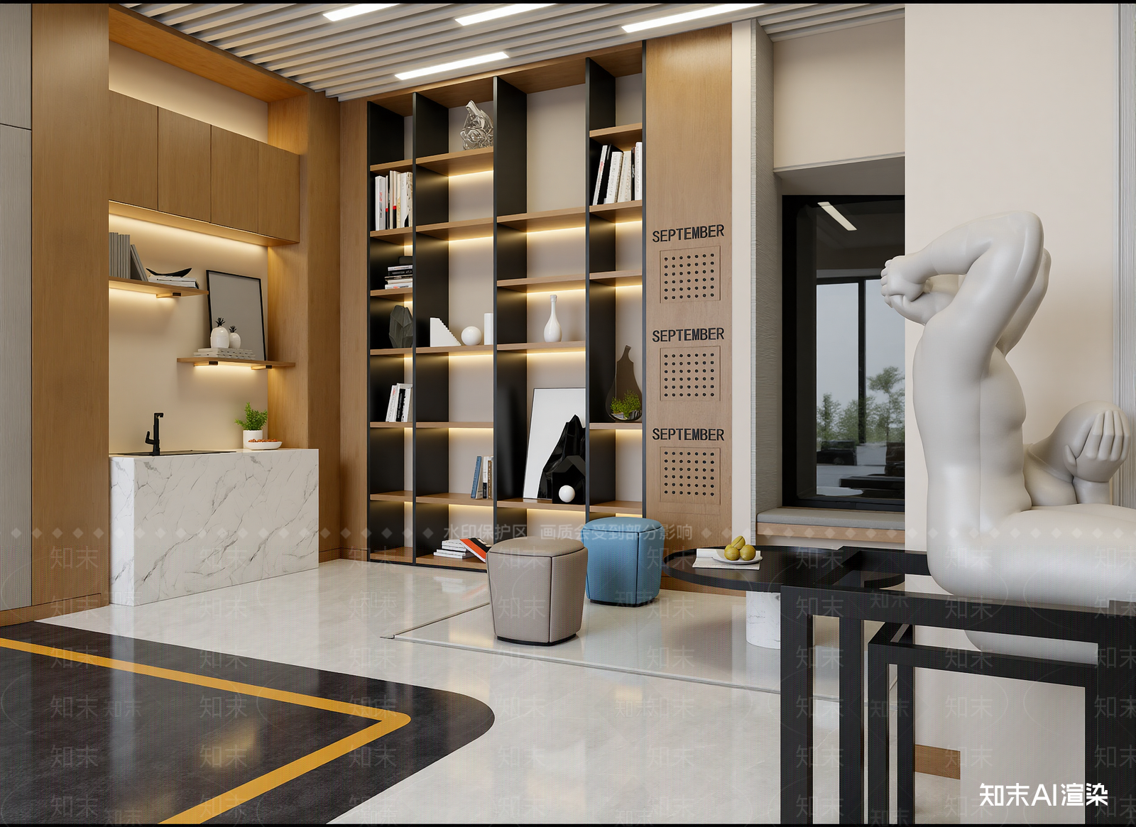 现代售楼处3D模型下载【ID:1214106434】