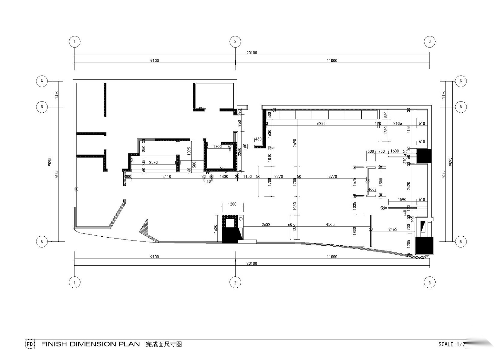 [苏州]一城半点餐饮空间室内施工图+效果图cad施工图下载【ID:160712117】