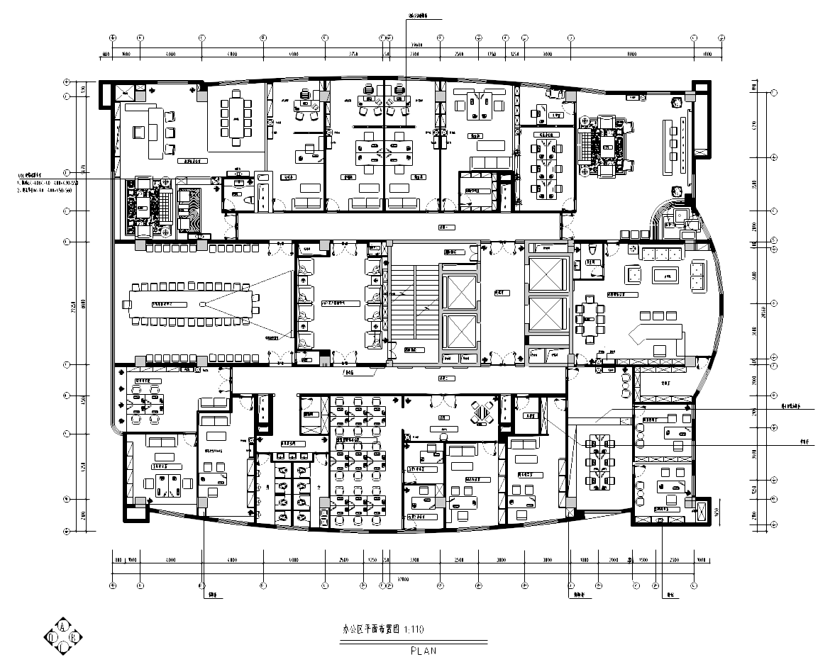 [浙江]某简欧风格办公楼施工图cad施工图下载【ID:161780121】