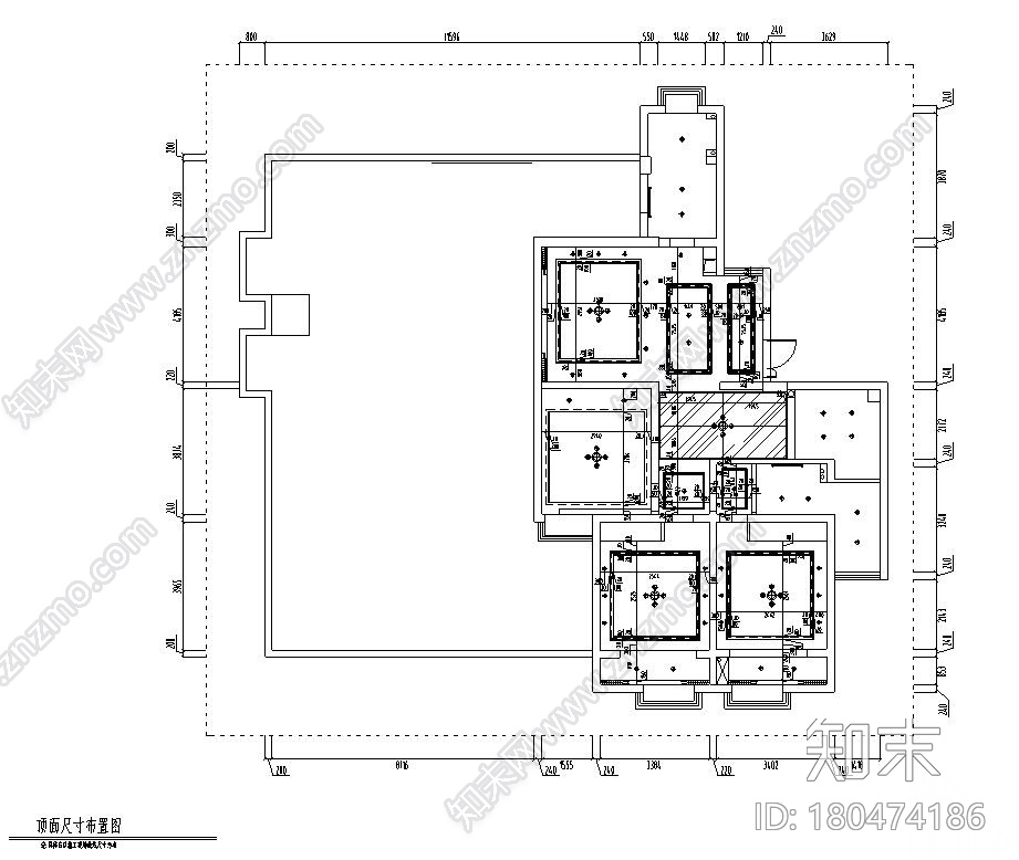 现代简约149㎡3室2厅2卫住宅装修施工图设计cad施工图下载【ID:180474186】