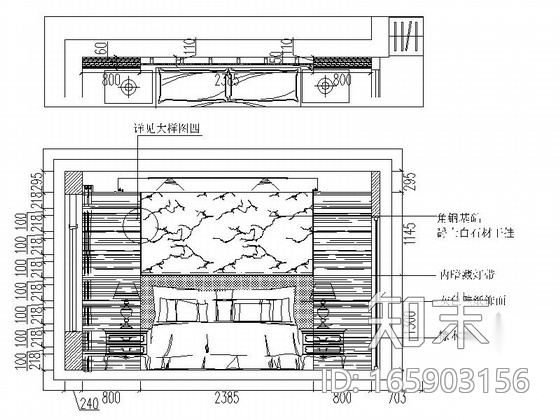 [上海]东方意韵现代新中式四居室CAD装修施工图（含效果...施工图下载【ID:165903156】