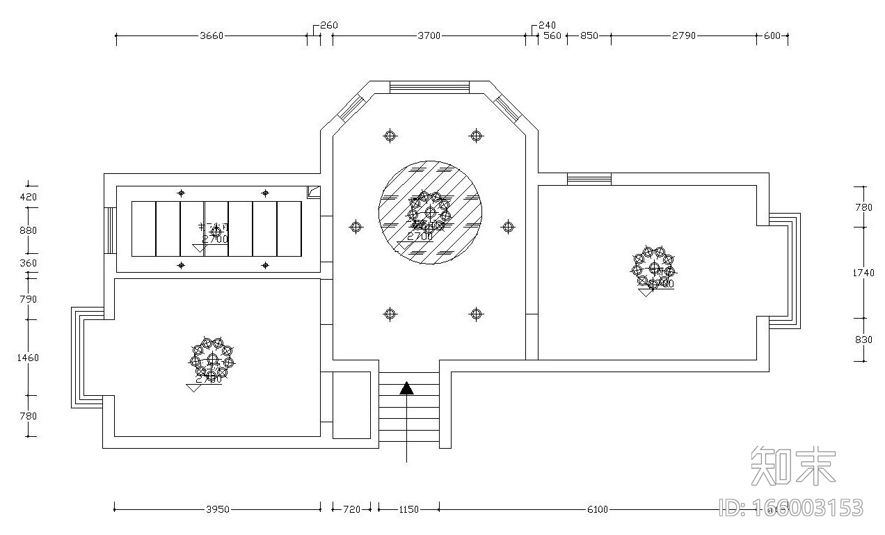 地中海复式楼层装修施工图设计（附效果图）cad施工图下载【ID:166003153】