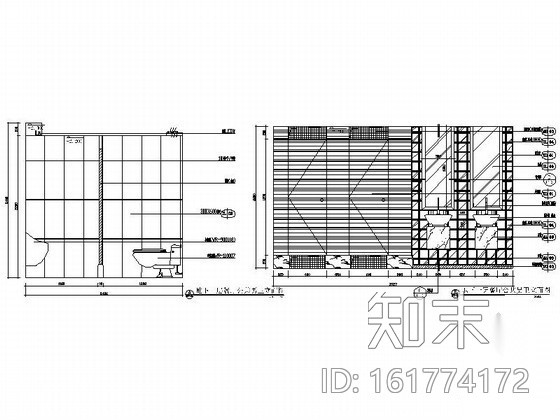 [深圳]某商务酒店餐厅卫生间装修图cad施工图下载【ID:161774172】