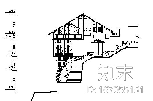 某古镇独立式住宅建筑测绘图施工图下载【ID:167055151】