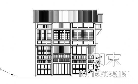 某古镇独立式住宅建筑测绘图施工图下载【ID:167055151】